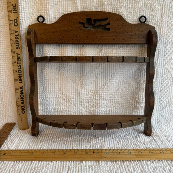 Rustic Brown Wooden Spoon Rack - Picture 3 of 3